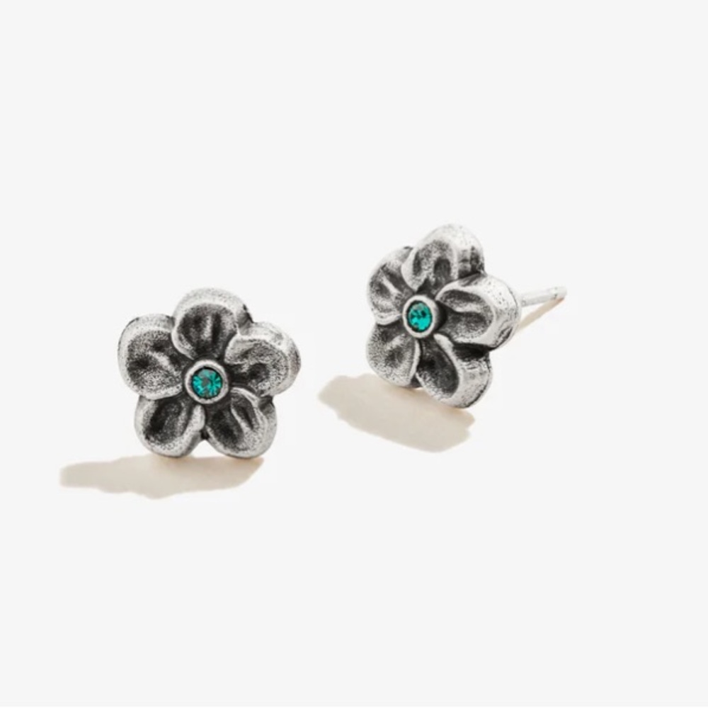NWT Alex and Ani Buttercup Floral Stud Earrings